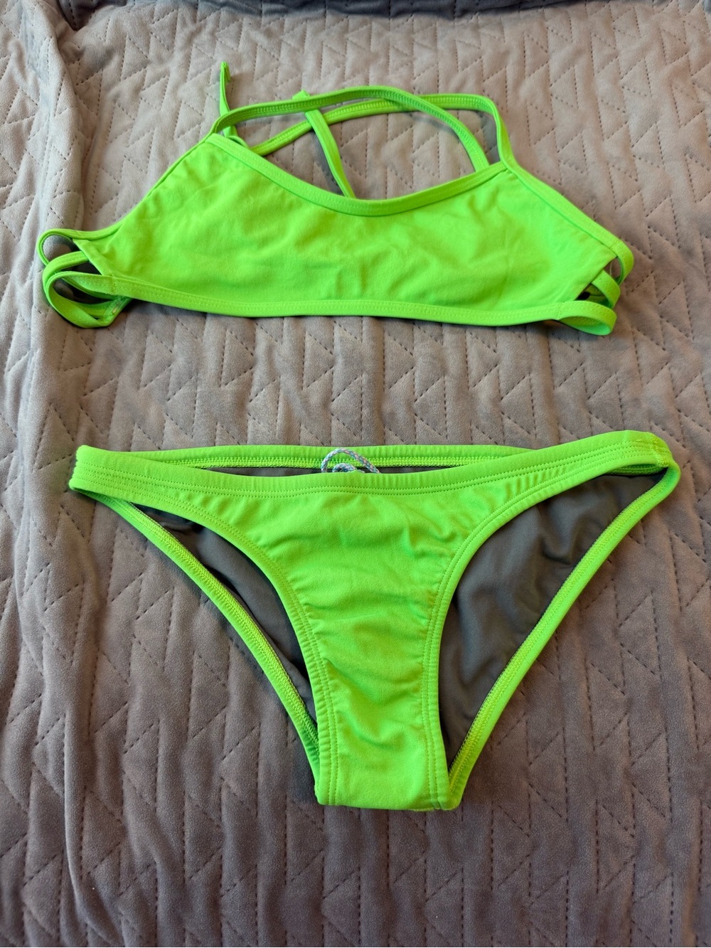 RARE JOLYN Lime green bikini